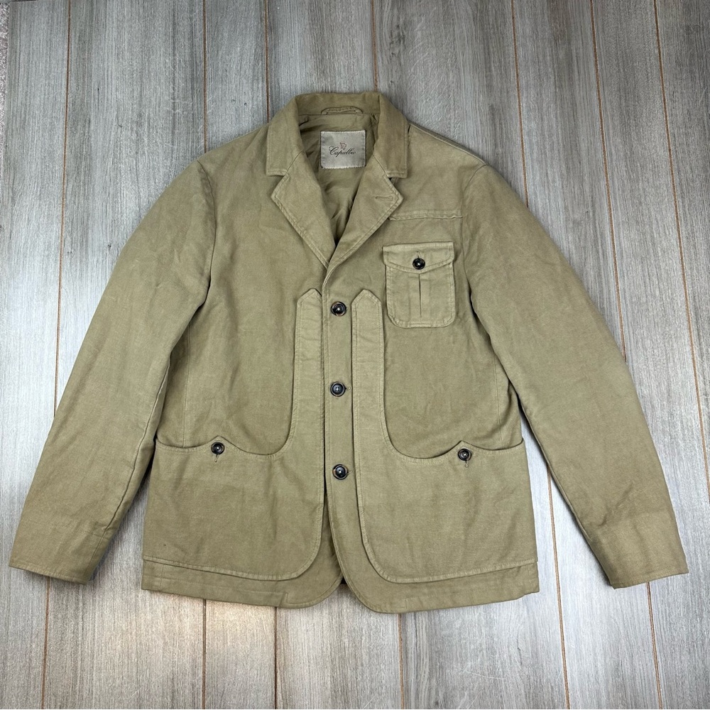 Capalbio Iconic jacket in beige moleskin size L